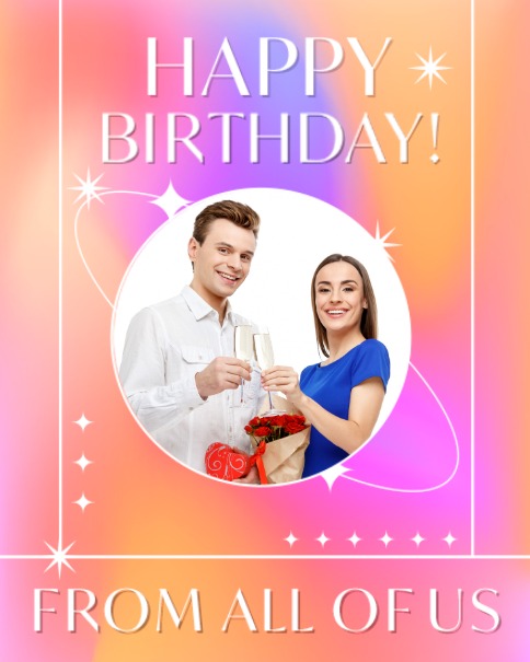 Glowing Stars online Birthday Card