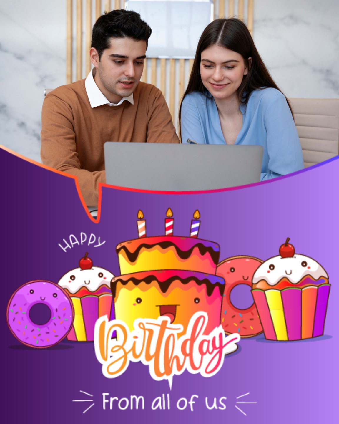 Cards With Cake Donuts online Coworker Birthday Card