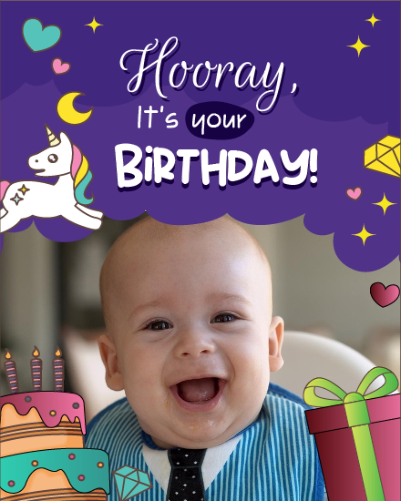 Hooray Its Your Birthday online Kids Birthday Card