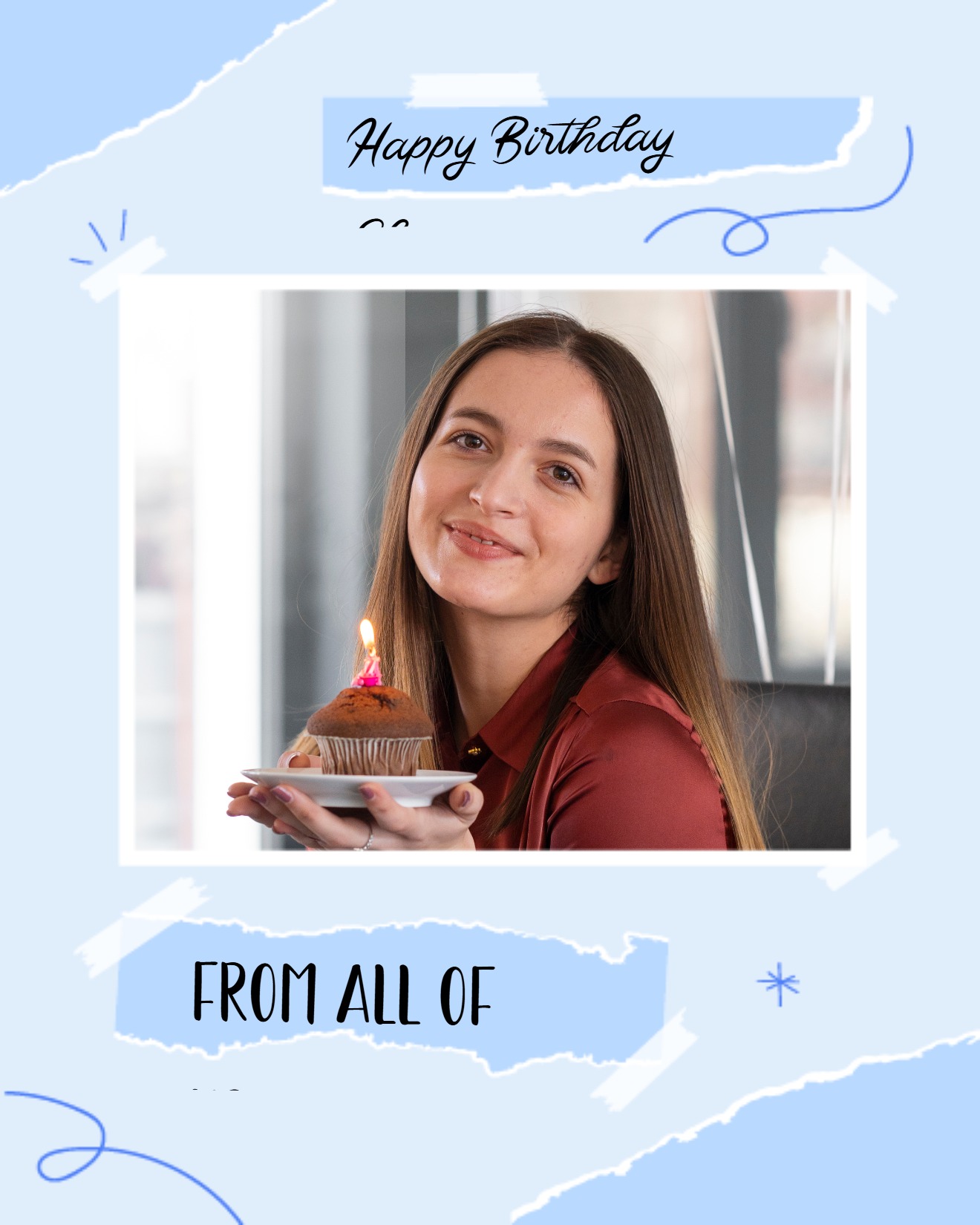 Paper Texture online Birthday Card