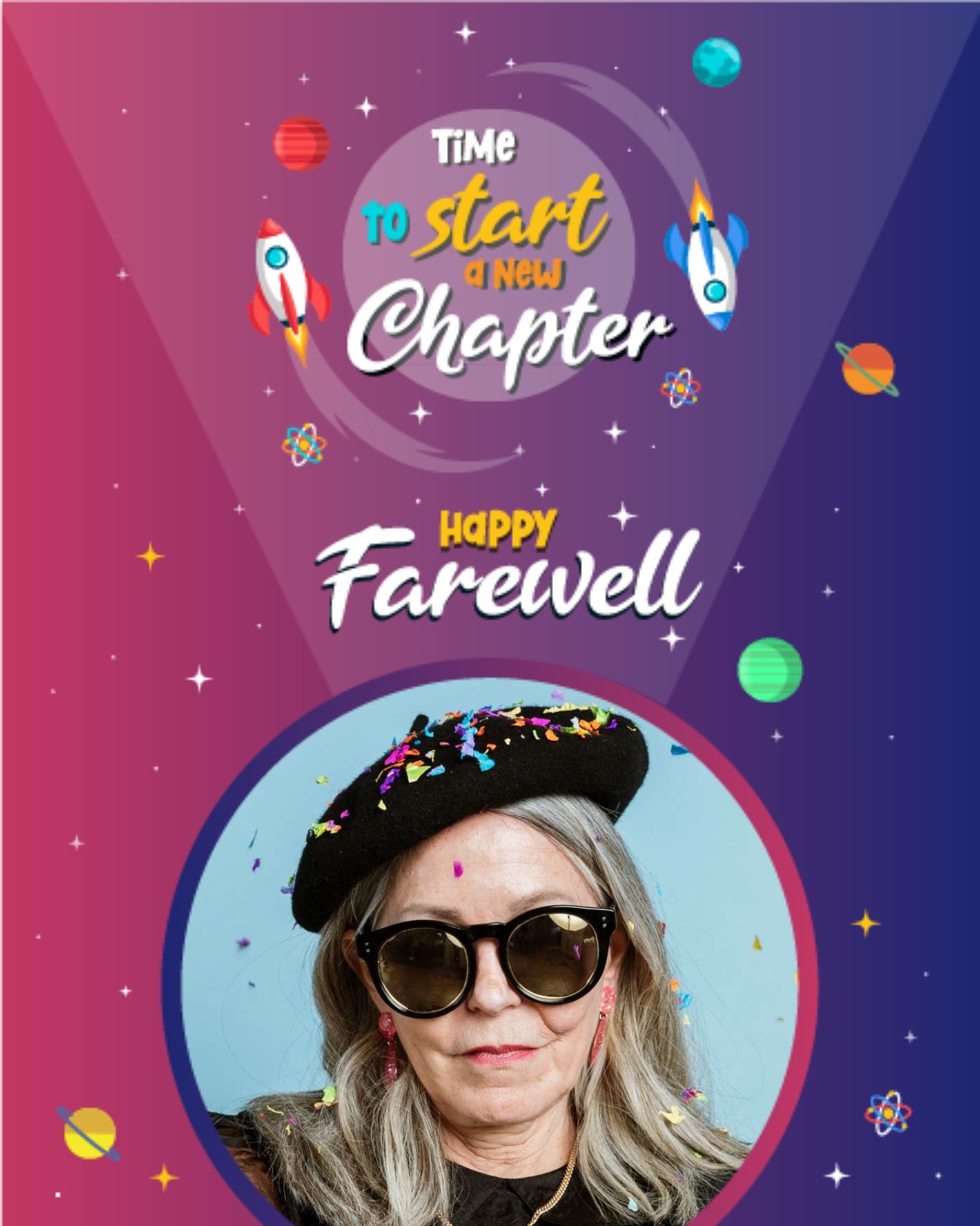 Time To Start A New Chapter online Farewell (GoodBye) Card