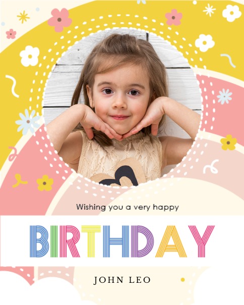 Flowers-colorful-birthday-frame online Kids Birthday Card Flowers-Colorful-Birthday-Frame online Kids Birthday Card